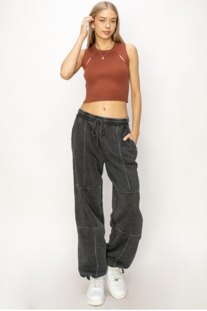 HYFVE Stitched Design Drawstring Sweatpants Carauana Store