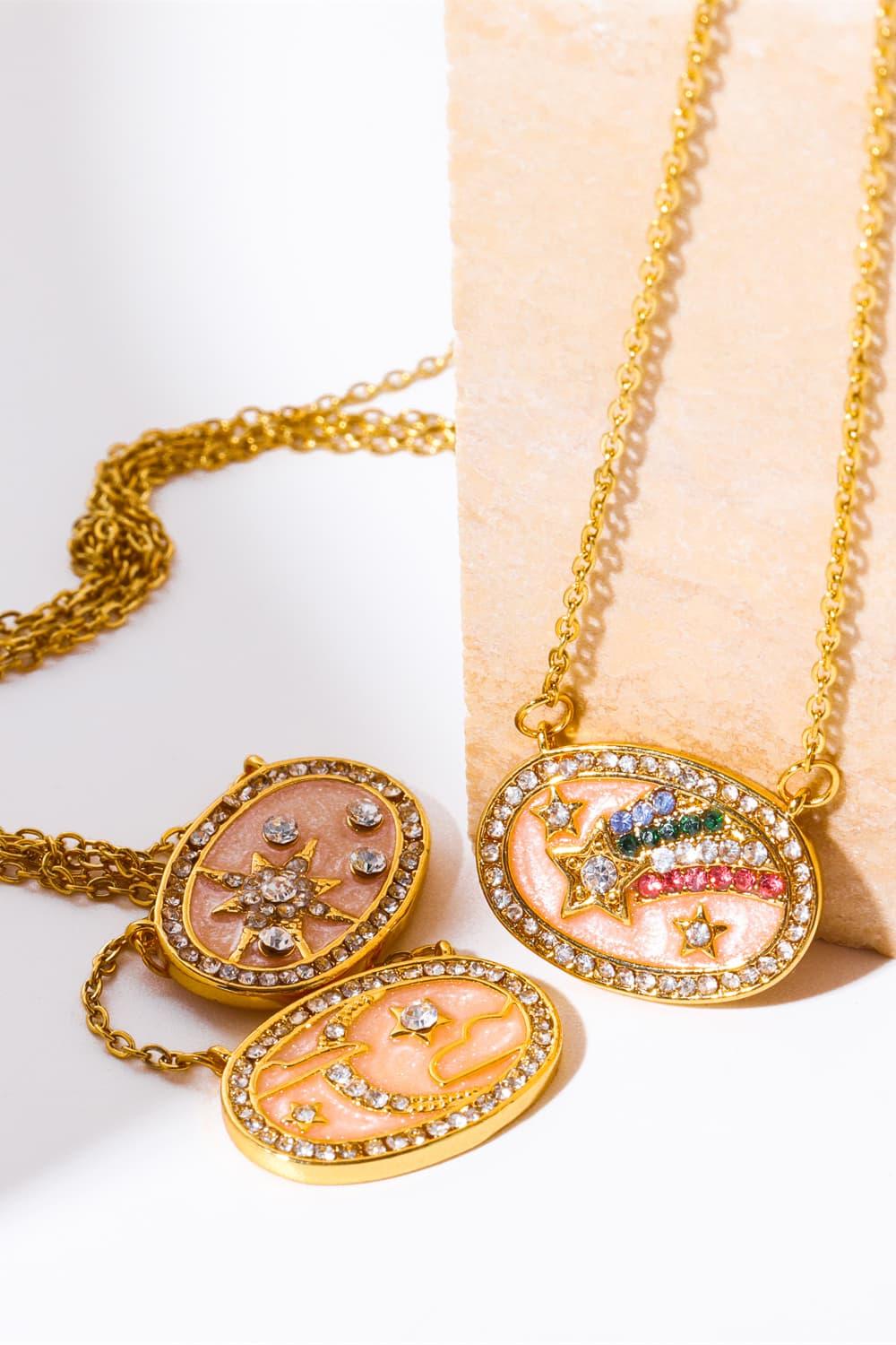Stars in the Plate Pendant Copper Necklace Carauana Store