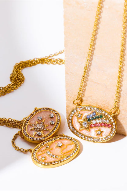 Stars in the Plate Pendant Copper Necklace Carauana Store