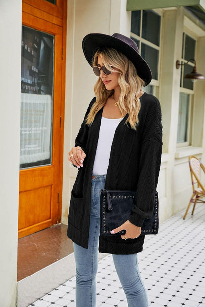 Long Sleeve Pocketed Cardigan Carauana Store