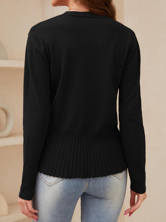 Open Front Long Sleeve Cardigan Carauana Store