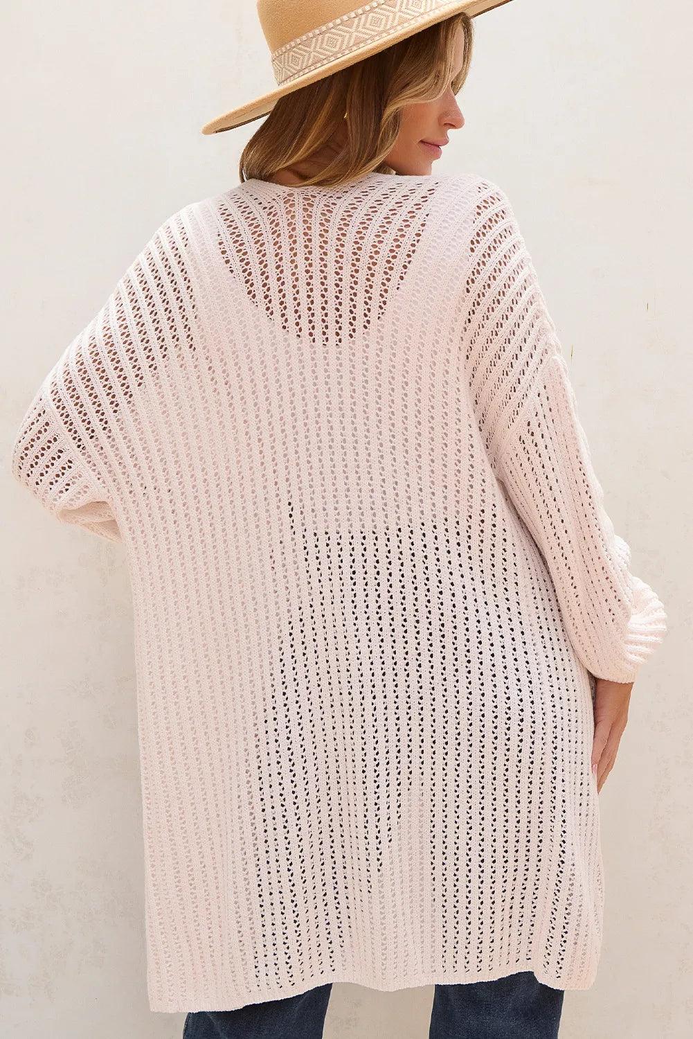 Open Front Long Sleeve Cardigan Carauana Store