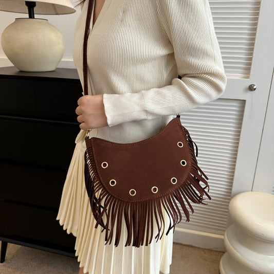 Fringe Detail Crossbody Bag Carauana Store