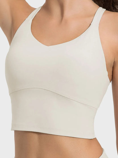 Millennia Crisscross Round Neck Active Tank Carauana Store