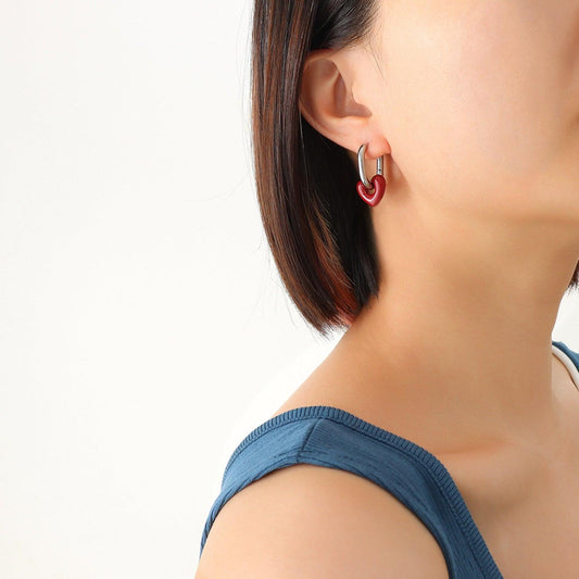 Heart Titanium Steel Earrings Carauana Store