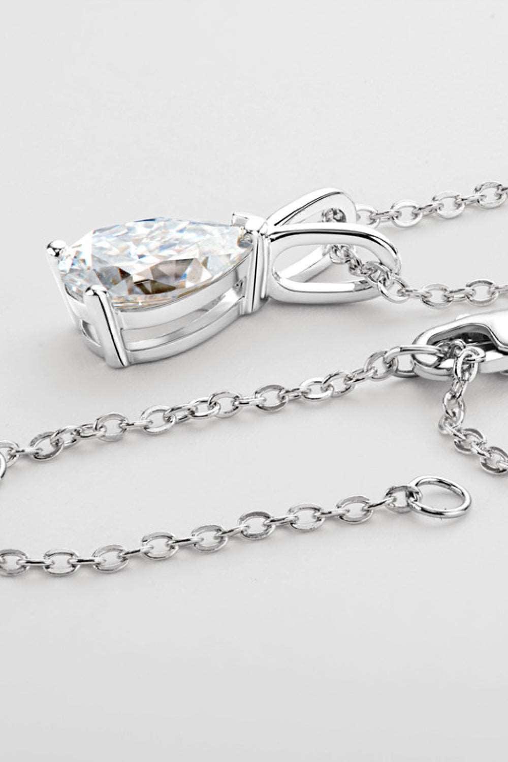 1.5 Carat Moissanite Pendant 925 Sterling Silver Necklace Carauana Store