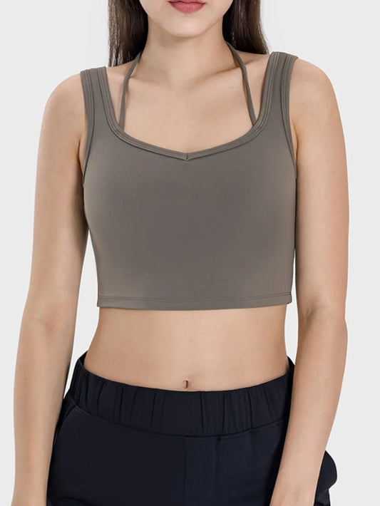 Millennia Crisscross Square Neck Active Tank Carauana Store