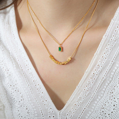 18K Gold-Plated Double-Layered Necklace Carauana Store