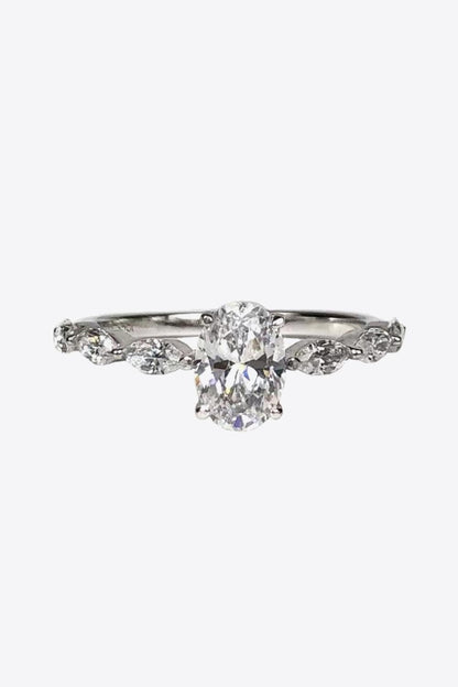 1 Carat Moissanite Oval Ring Carauana Store