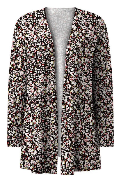 Printed Long Sleeve Cardigan Carauana Store