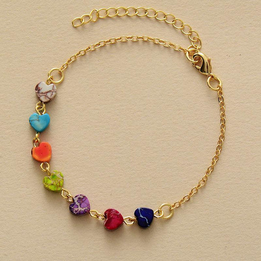 Heart Natural Stone Bracelet Carauana Store