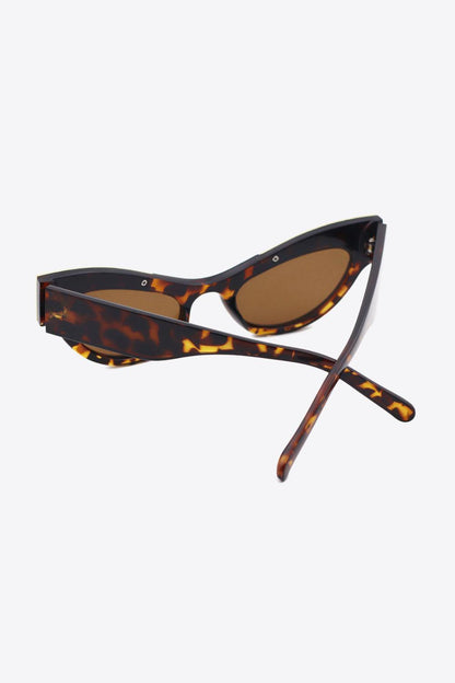 UV400 Rhinestone Trim Cat-Eye Sunglasses Carauana Store