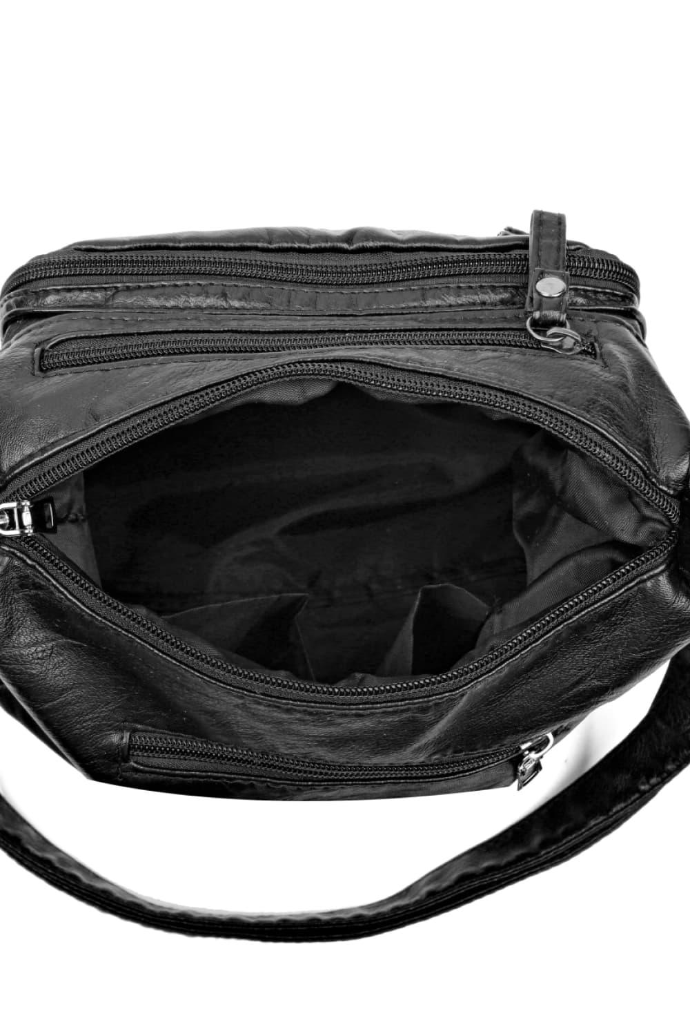 Multi-Pocket PU Leather Crossbody Bag Carauana Store