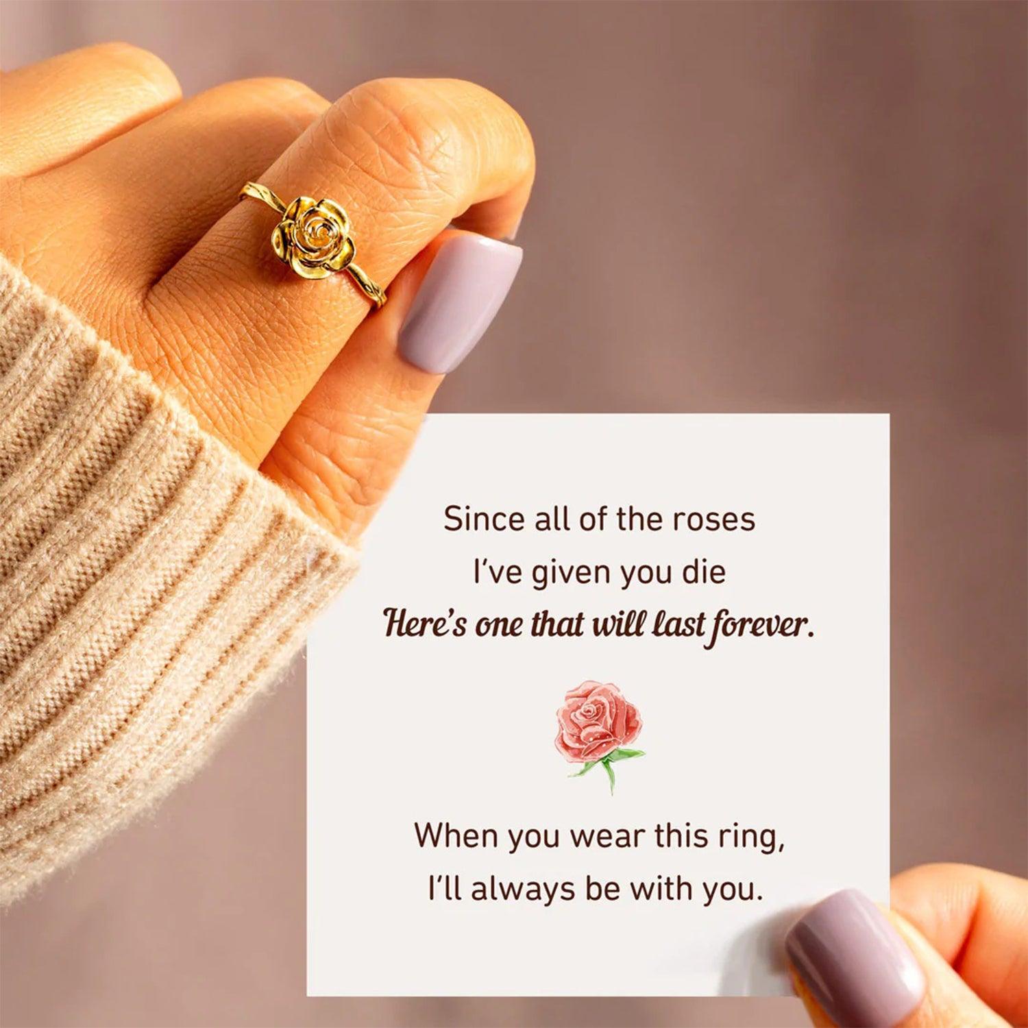 Rose Shape 18K Gold-Plated Ring Carauana Store