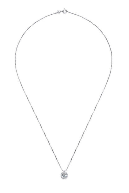 Moissanite Pendant Platinum-Plated Necklace Carauana Store