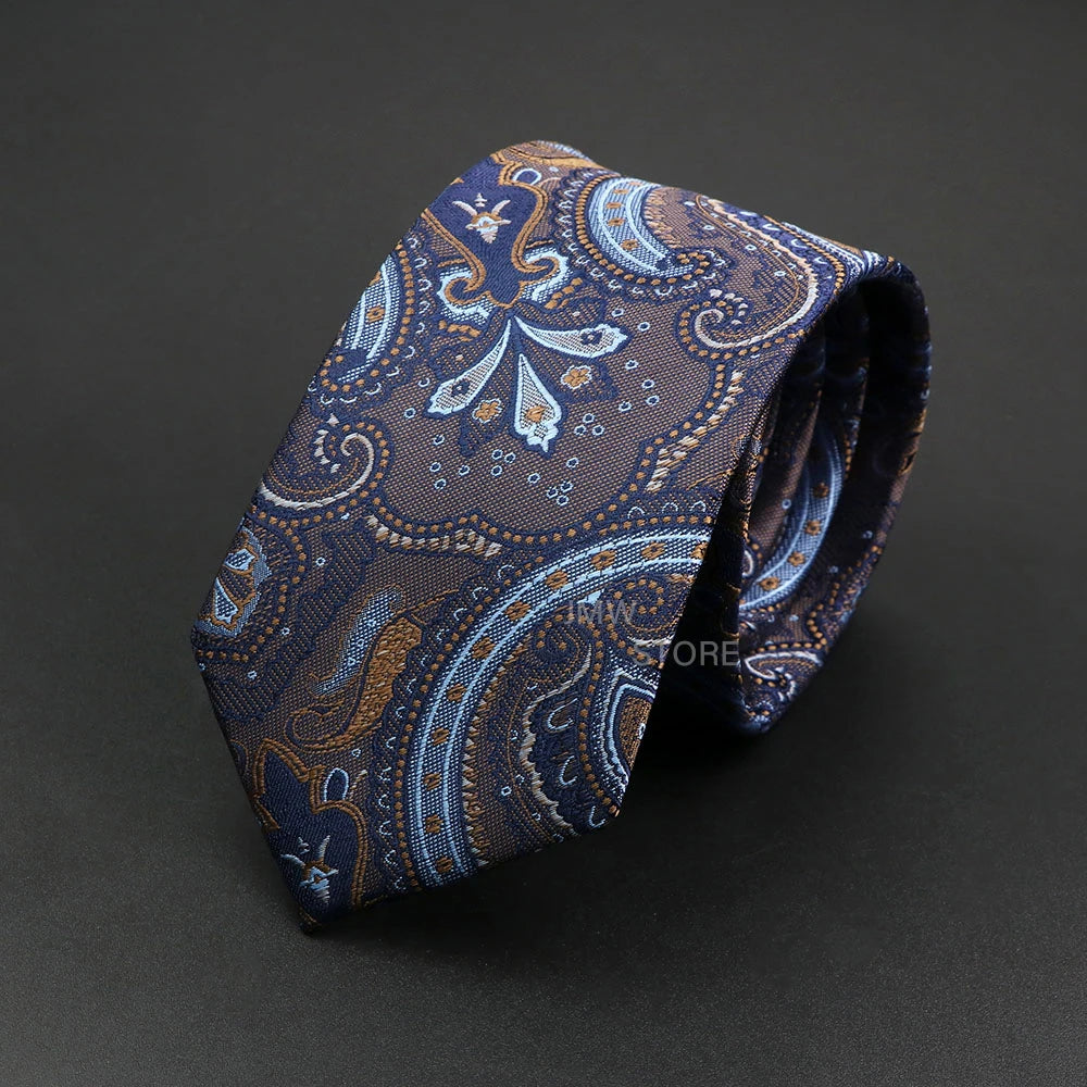 Patterned tie on a dark background
