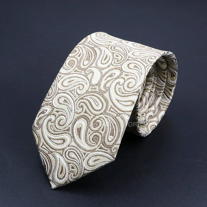 Patterned tie on a dark background
