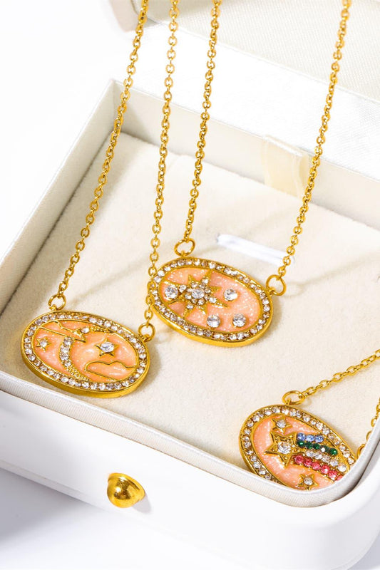Stars in the Plate Pendant Copper Necklace Carauana Store