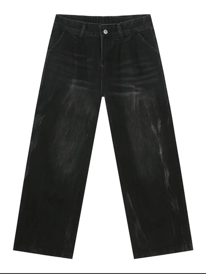 Men's High Waist Washed Jeans Carauana Store