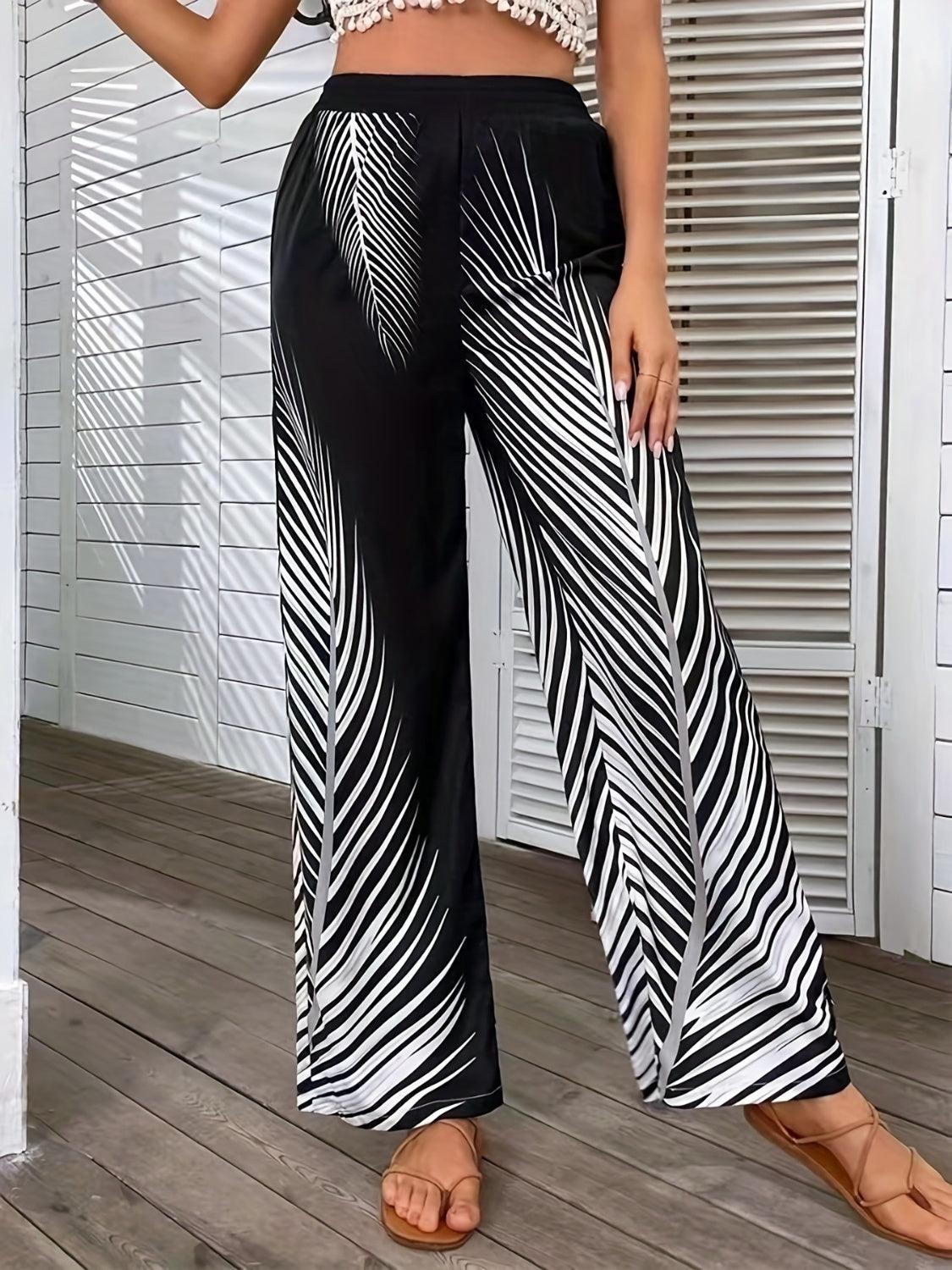 Printed Wide Leg Pants Carauana Store