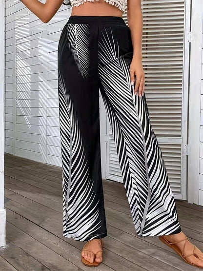 Printed Wide Leg Pants Carauana Store
