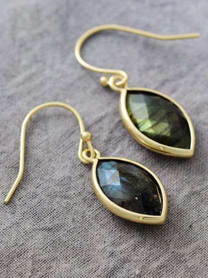 Geometrical Shape Natural Stone Dangle Earrings Carauana Store