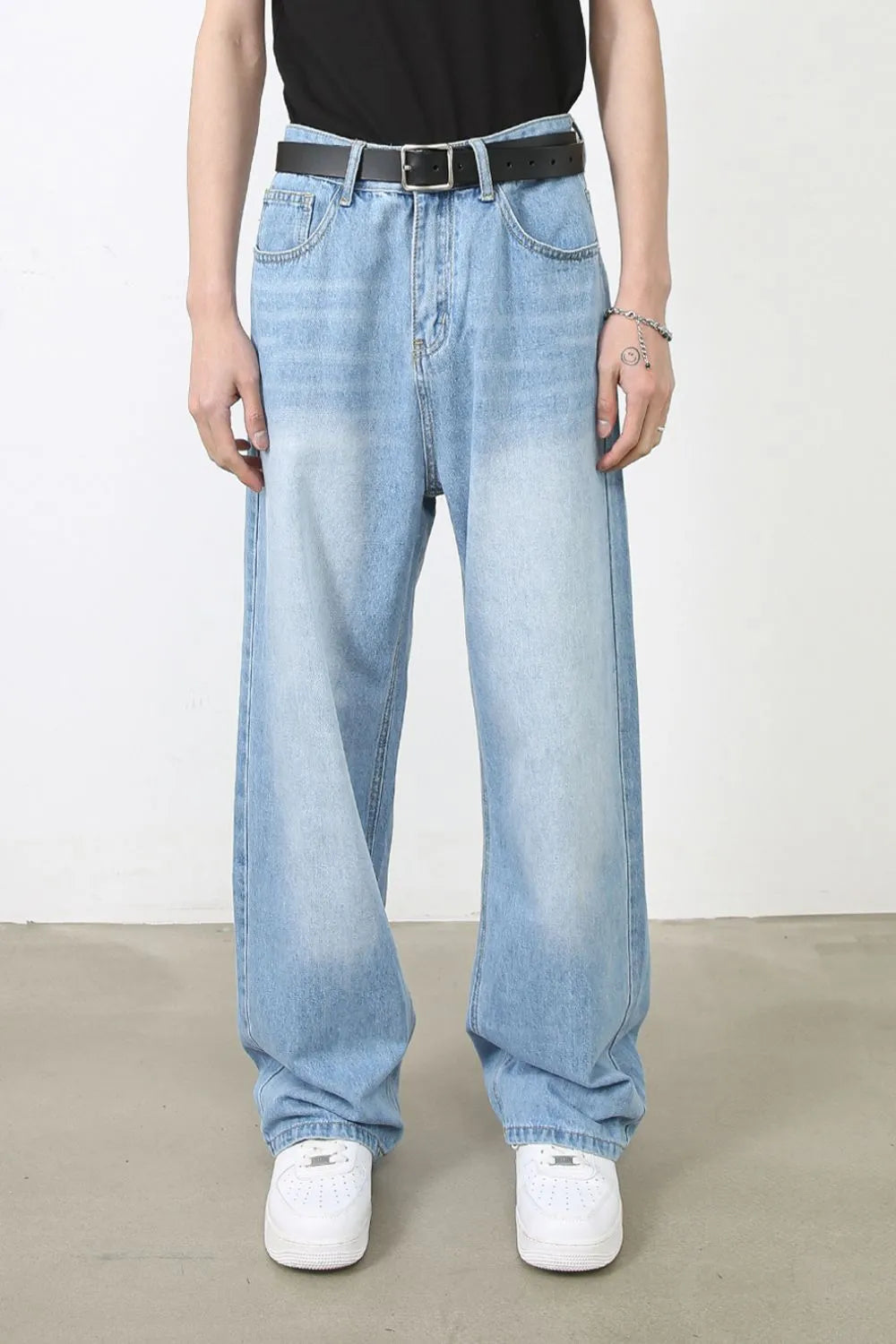 Men's Wide Straight Jeans with Pockets Carauana Store