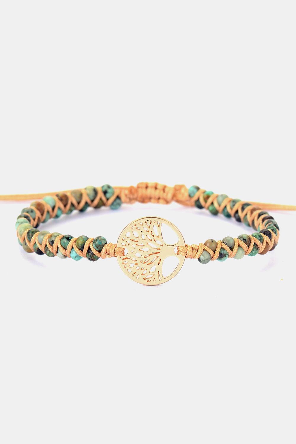 Handmade Tree Shape Beaded Copper Bracelet Carauana Store
