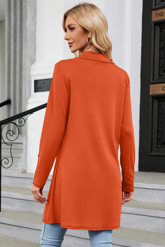 Open Front Long Sleeve Cardigan Carauana Store