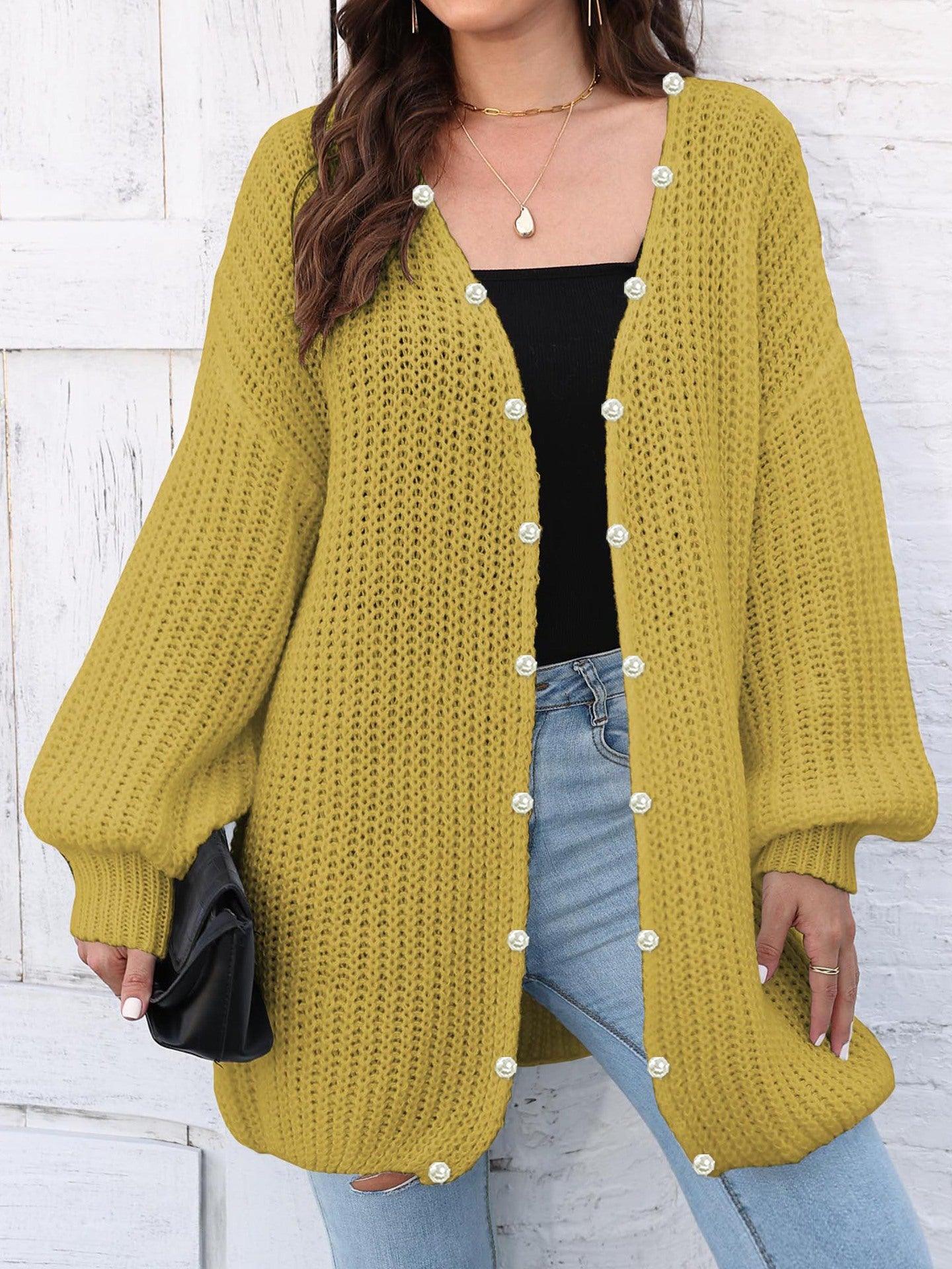 Open Front Long Sleeve Cardigan Carauana Store