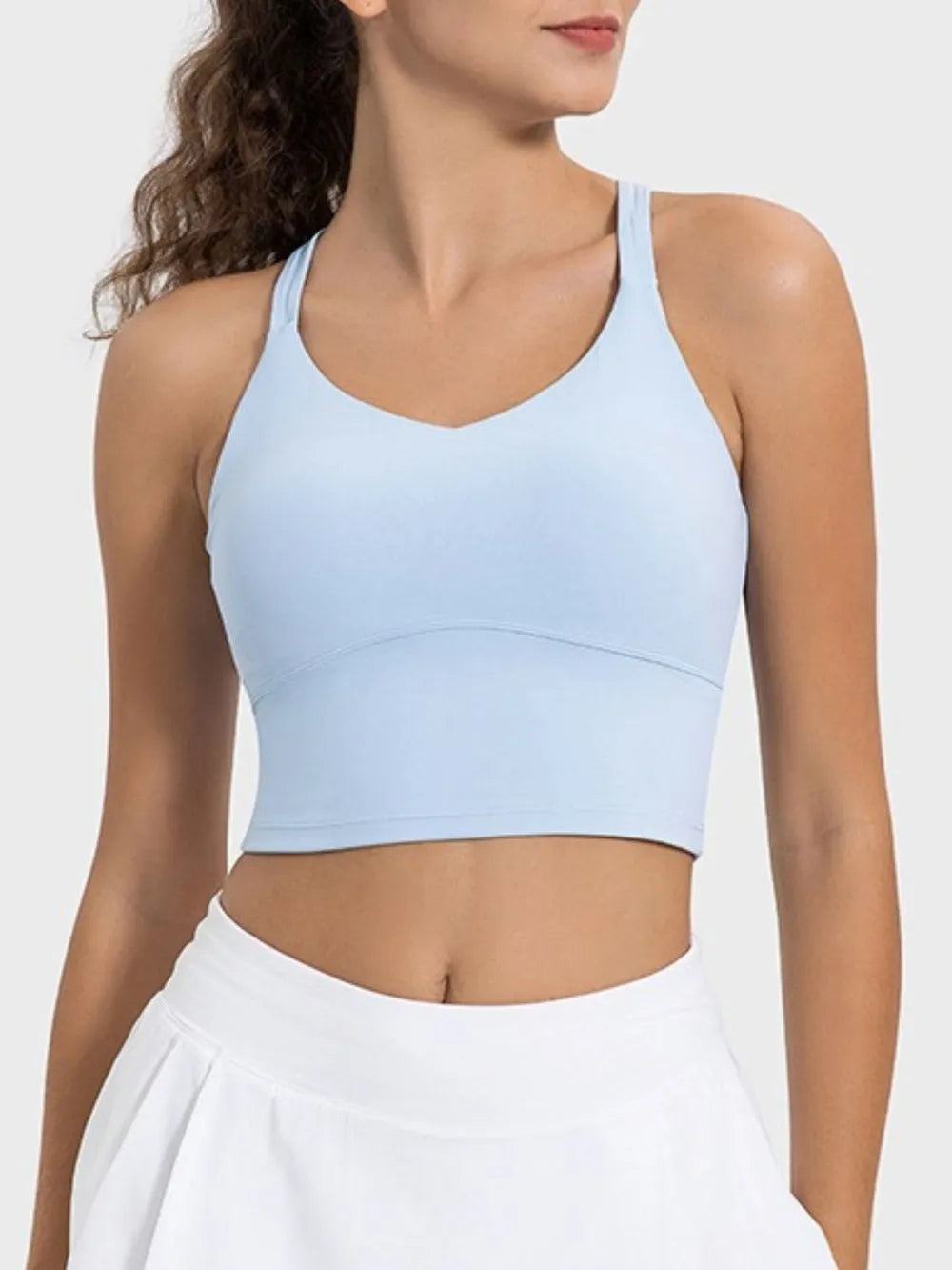 Millennia Crisscross Round Neck Active Tank Carauana Store