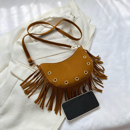 Fringe Detail Crossbody Bag Carauana Store