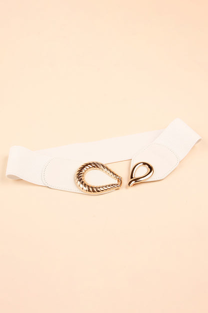 Ribbed Alloy Buckle Elastic Belt Carauana Store