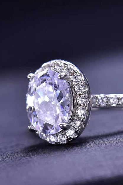 2 Carat Moissanite Platinum-Plated Ring Carauana Store