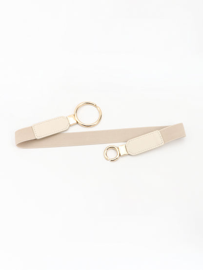 Double Ring Buckle Elastic PU Belt Carauana Store