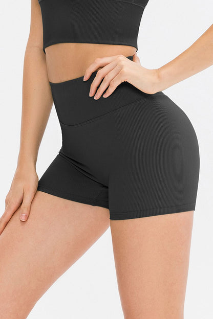 Slim Fit Wide Waistband Sports Shorts Carauana Store