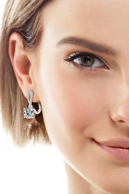 4 Carat Moissanite 925 Sterling Silver Earrings Carauana Store