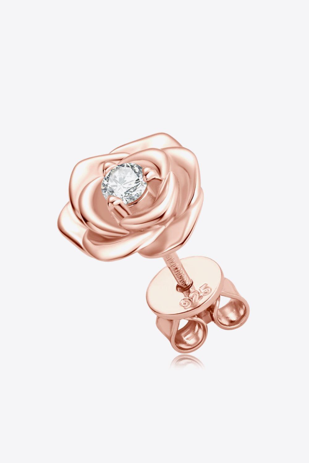 Adored Moissanite Flower 925 Sterling Silver Earrings Carauana Store