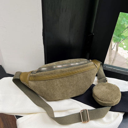 Small Corduroy Sling Bag Carauana Store