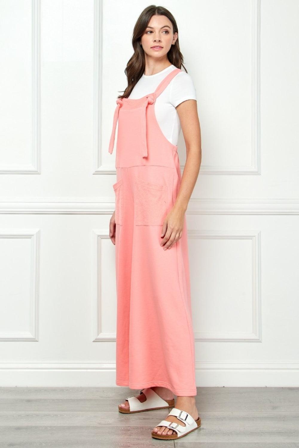 Veveret Wide Strap French Terry Overalls Carauana Store