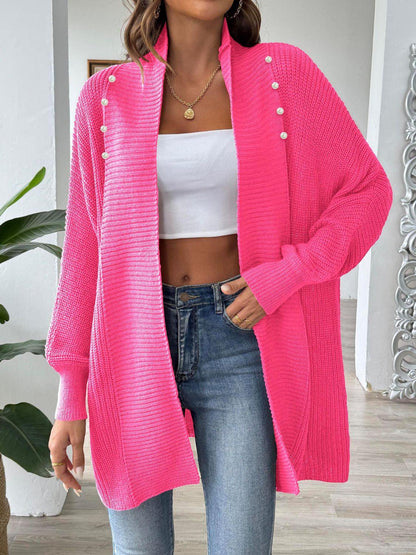 Open Front Long Sleeve Cardigan Carauana Store