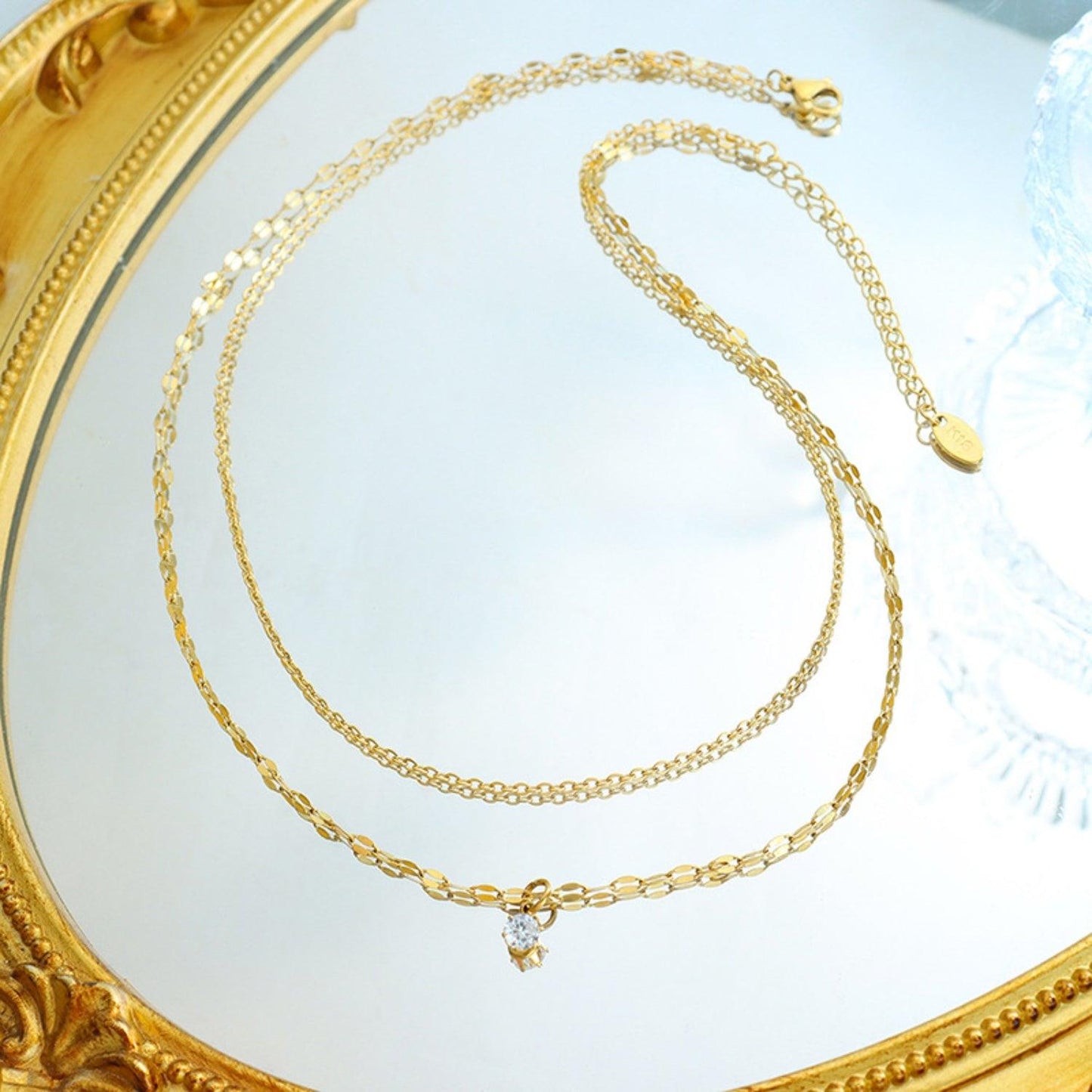 Titanium Steel Double-Layered Necklace Carauana Store