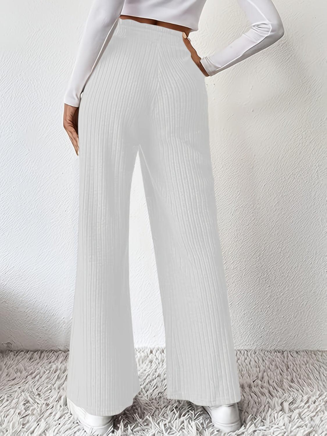 Ribbed High Waist Pants Carauana Store