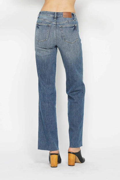 Judy Blue Full Size Tummy Control Straight Jeans Carauana Store
