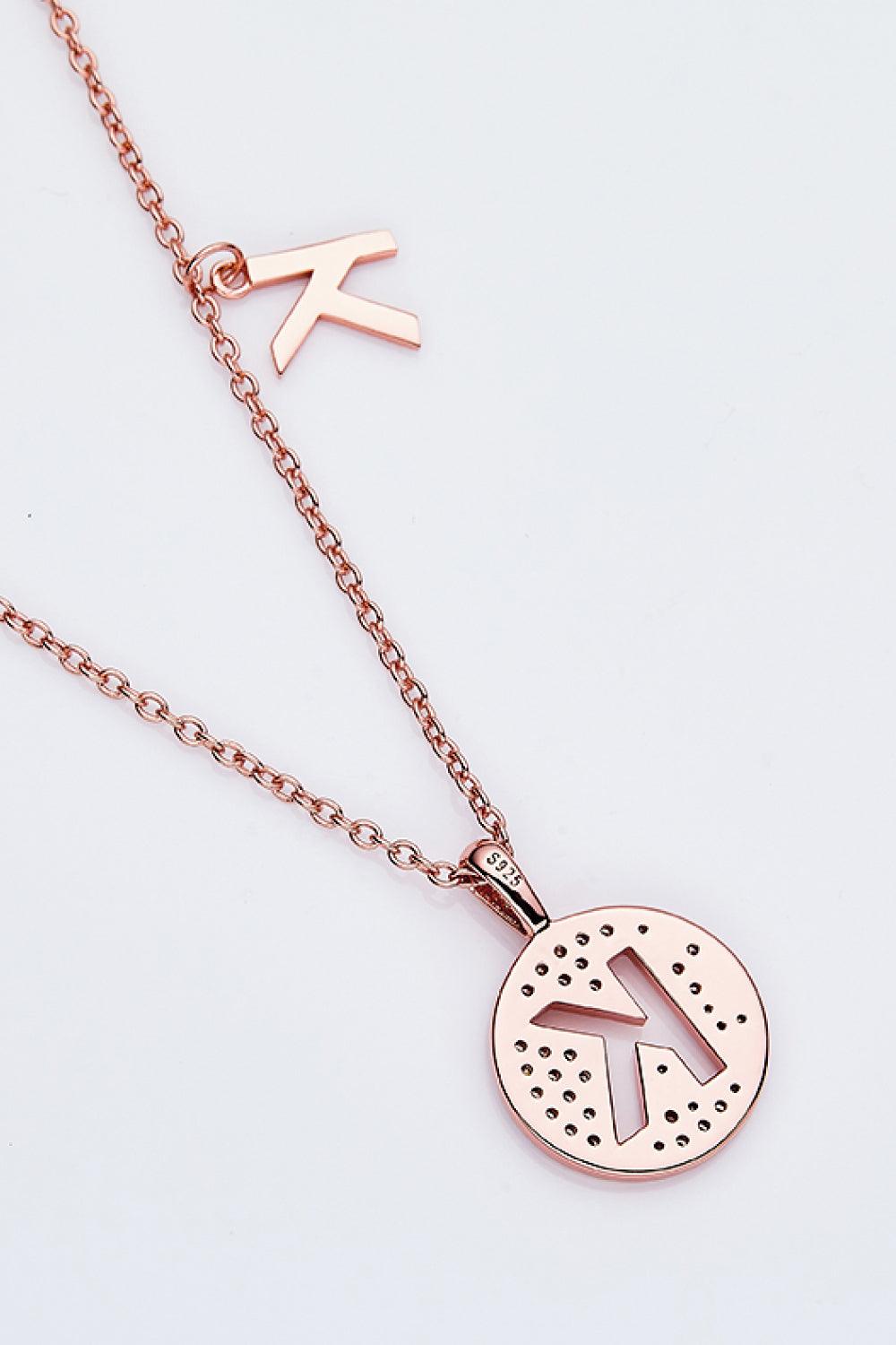 Adored Moissanite K to T Pendant Necklace Carauana Store