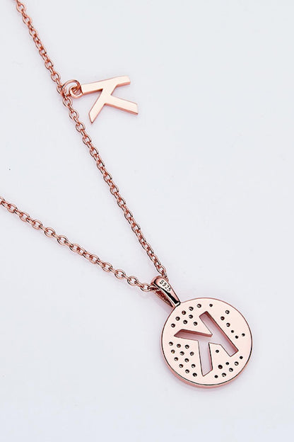 Adored Moissanite K to T Pendant Necklace Carauana Store