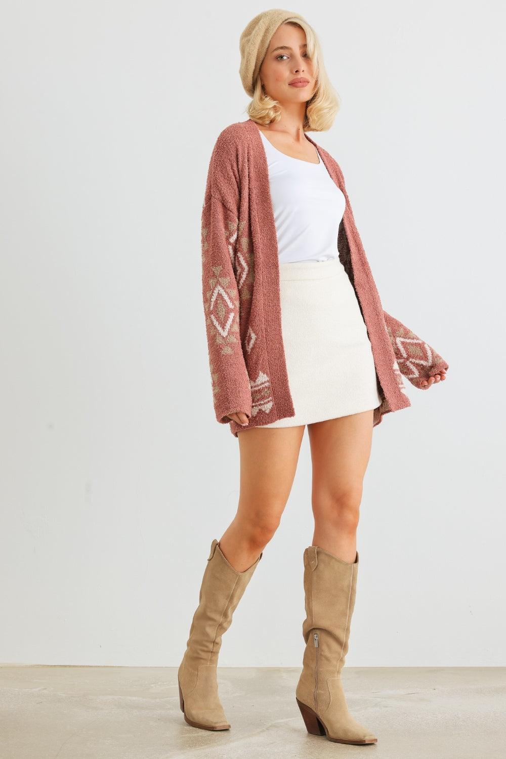 VERY J/Loveriche Open Front Long Sleeve Cardigan Carauana Store