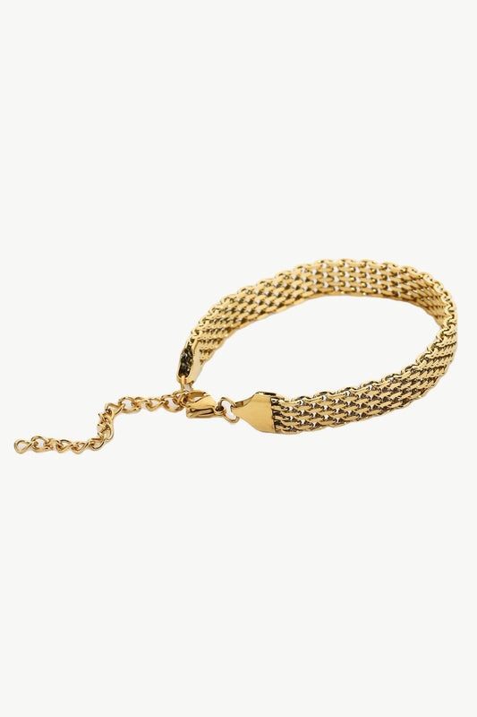 18K Gold-Plated Wide Chain Bracelet Carauana Store