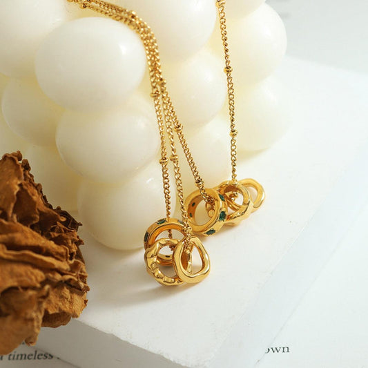 Titanium Steel Inlaid Zircon Pendant Necklace Carauana Store