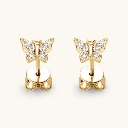Moissanite 925 Sterling Silver Butterfly Stud Earrings Carauana Store